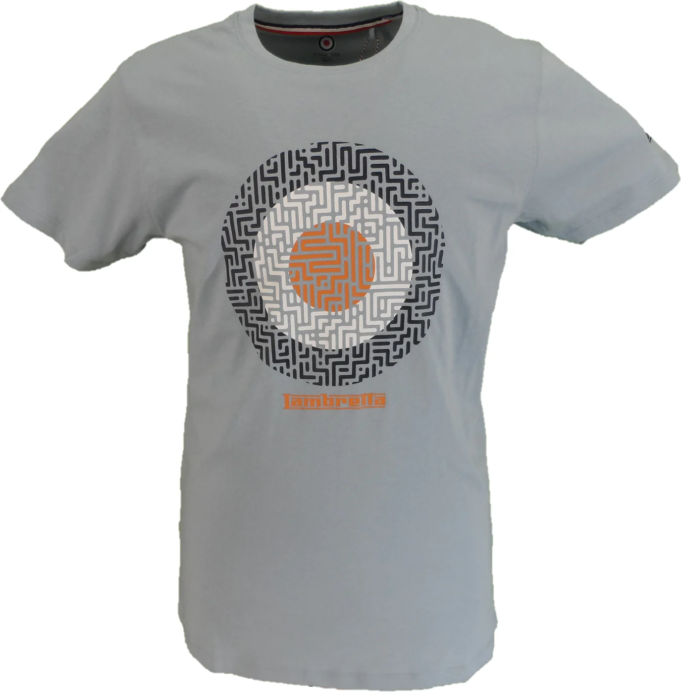 Lambretta Mens Dusky Blue Retro Target T Shirt - immagine 2