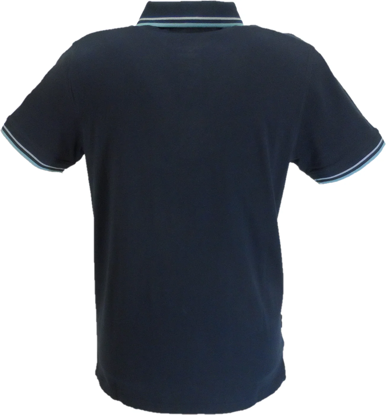 Lambretta Mens Navy Blue Houndstooth Print Cotton Polo Shirts - immagine 6