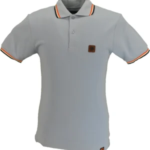 Trojan Mens Powder Blue Twin Tipped Polo Shirt