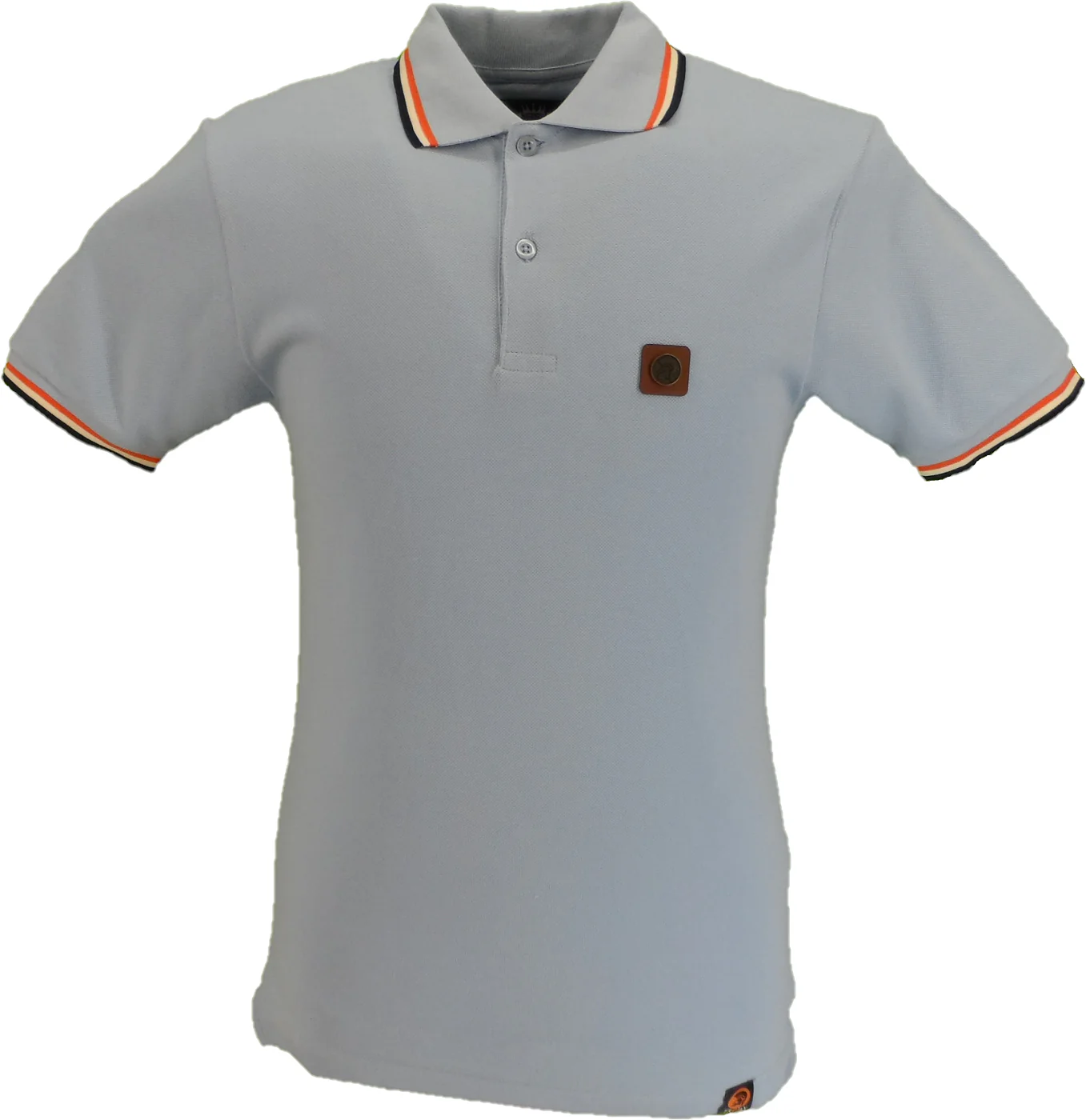 Trojan Mens Powder Blue Twin Tipped Polo Shirt