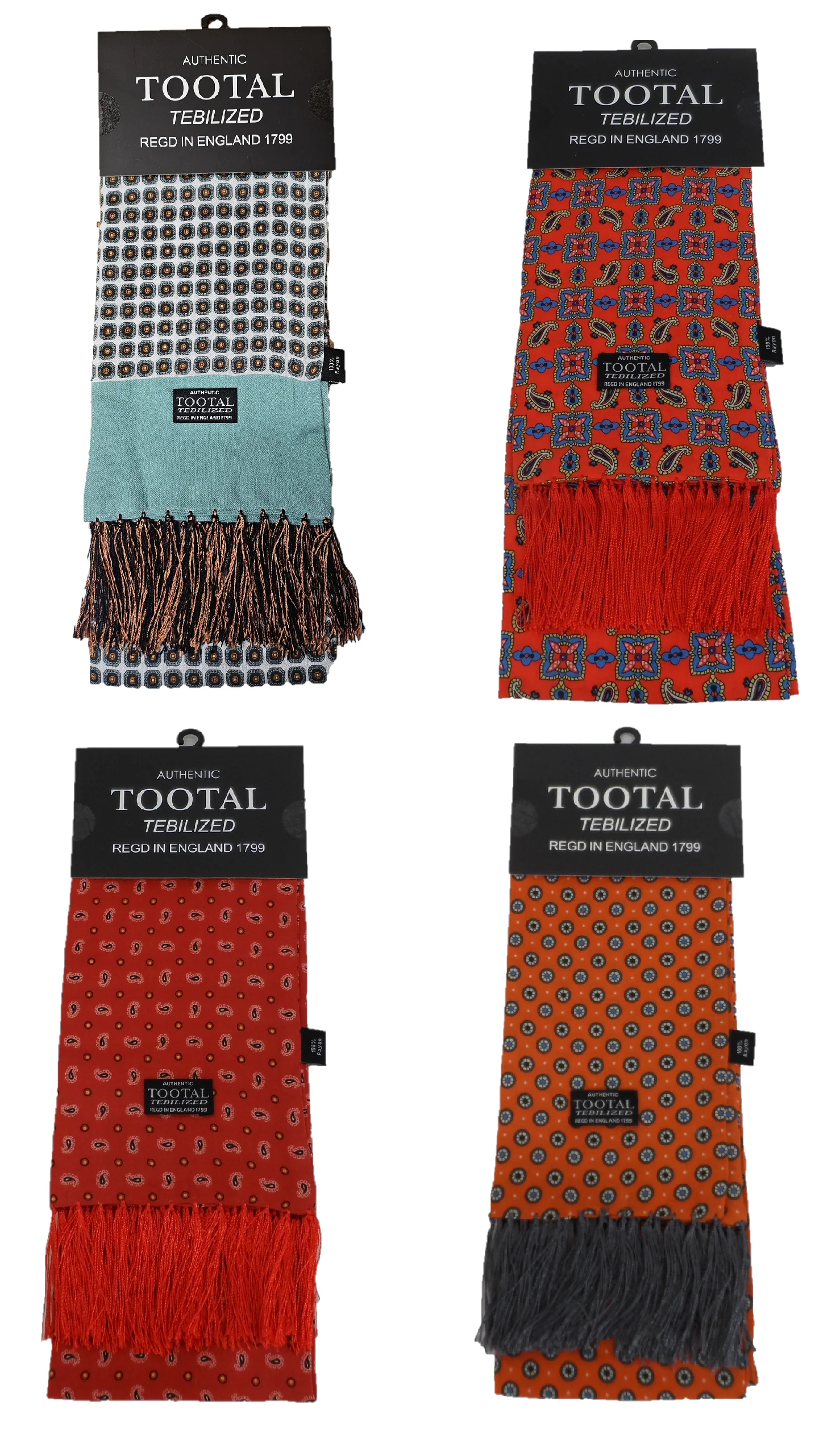 Tootal Mens Tebilized 100% Rayon Printed Scarf - immagine 2