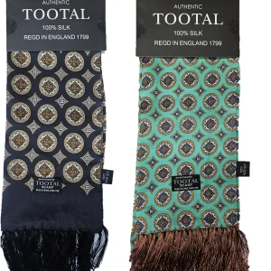 Tootal Mens Retro Geo Print 100% Silk Scarves