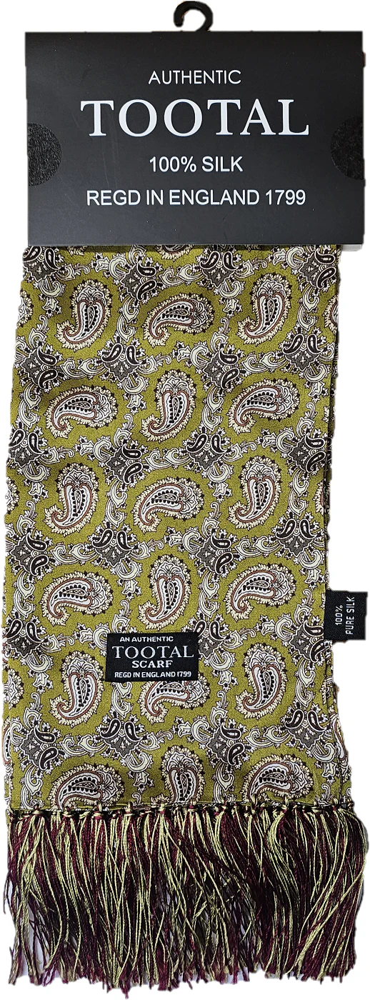 Tootal Mens Retro Paisley 100% Silk Scarves - immagine 7