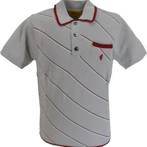 Gabicci Mens Grey Archive Connett Knitted Polo Shirt