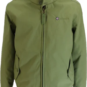 Lambretta Olive Green Showerproof Harrington Jacket
