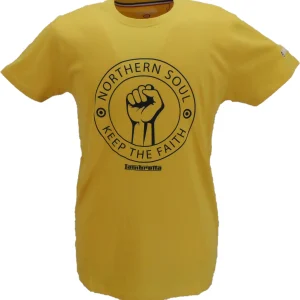 Lambretta Mens Gold Keep the Faith Scooter Retro T Shirt