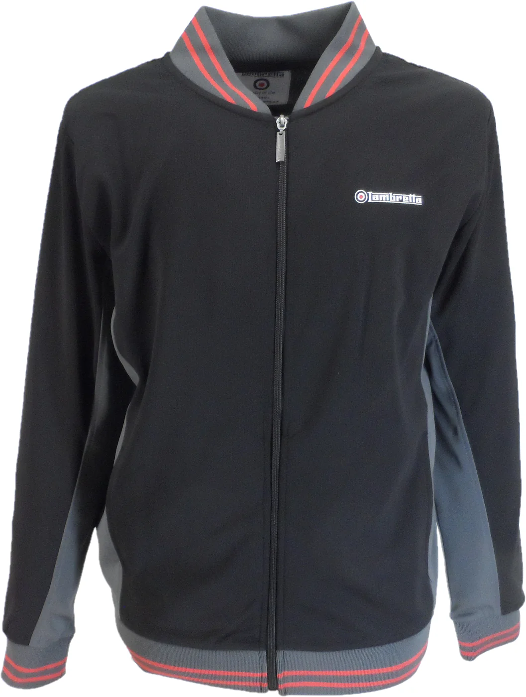 Lambretta Retro Black Vintage Track Top Jacket - immagine 2