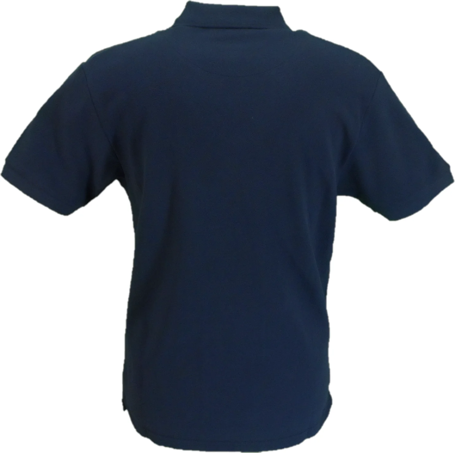 Trojan Mens Navy Blue Chain Stitch Zip Polo Shirt - immagine 3