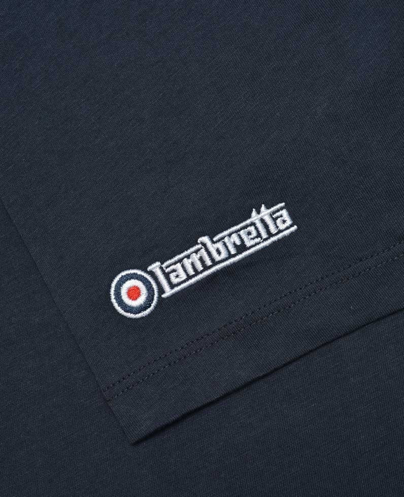 Lambretta Mens Navy Blue Helmet Retro T Shirt - immagine 3