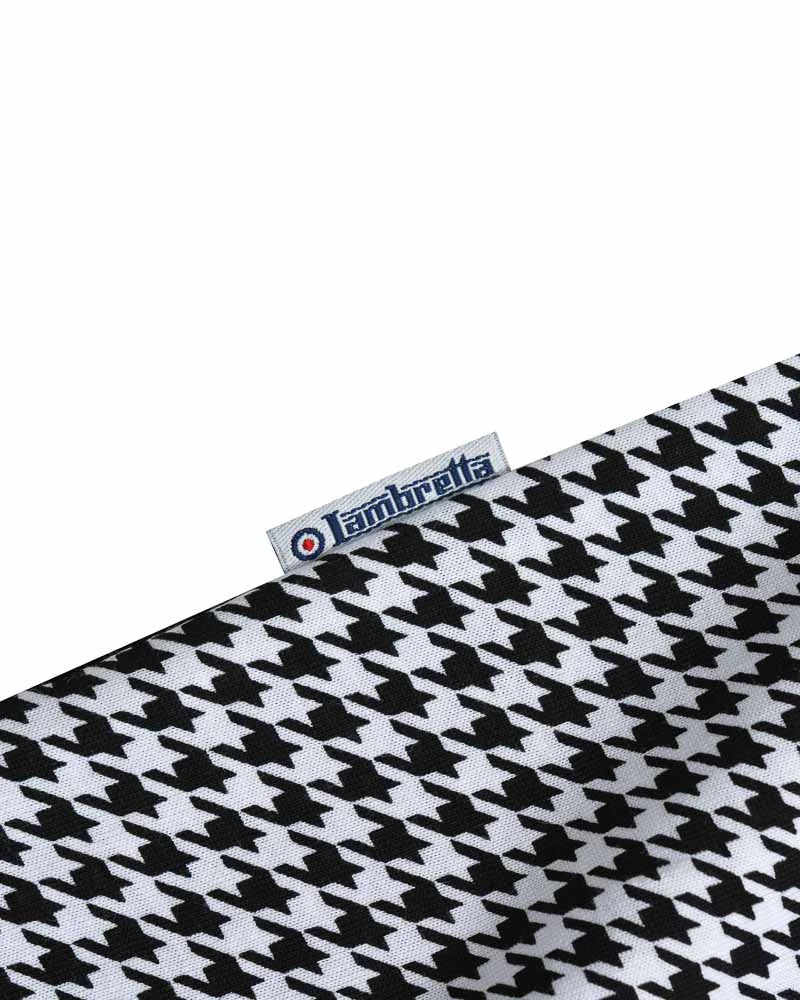 Lambretta Mens Black/White Houndstooth Polo Shirts - immagine 4