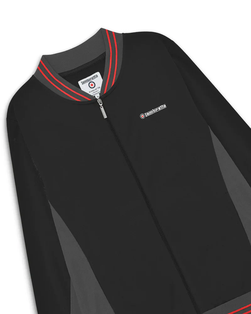 Lambretta Retro Black Vintage Track Top Jacket - immagine 6