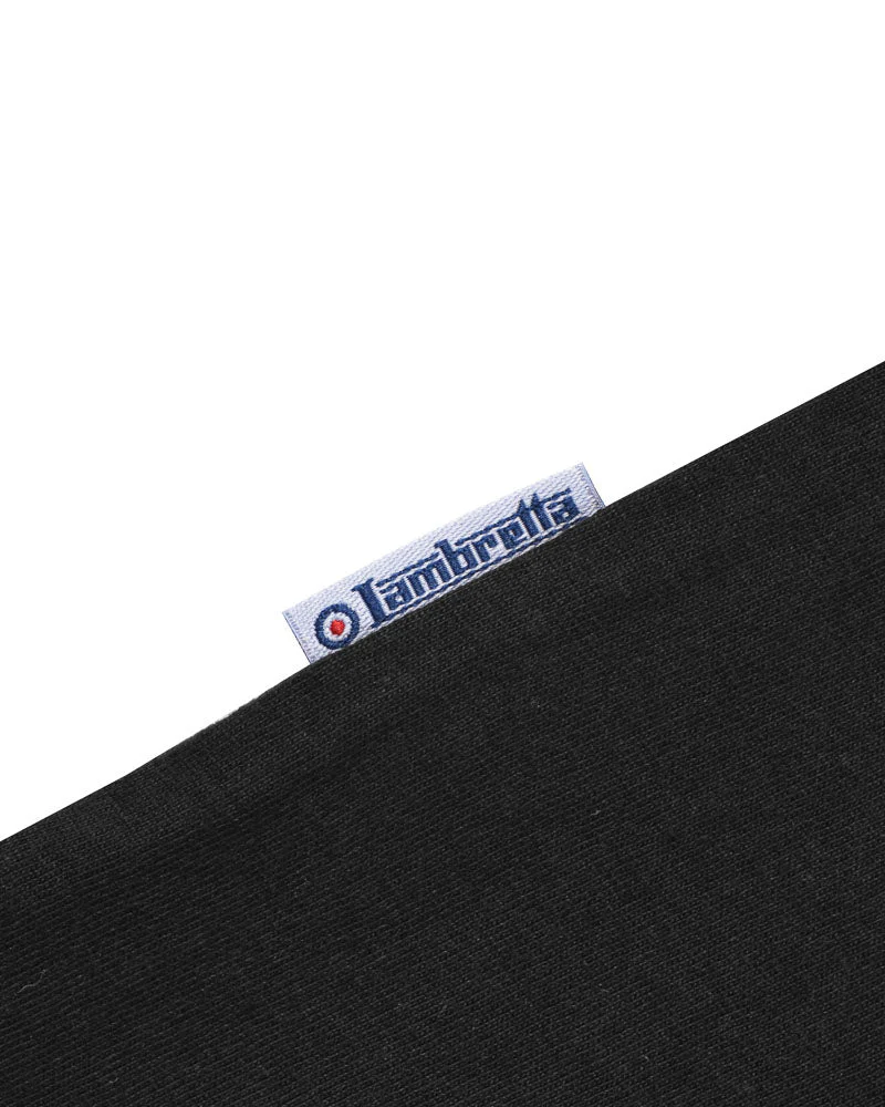 Lambretta Mens Black Two Tone Stripe Retro T Shirt - immagine 5