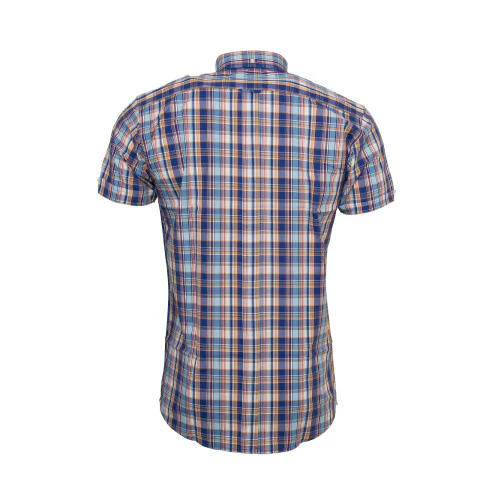 Relco Ladies Retro Blue Check Limited Edition Button Down Short Sleeved Shirts - immagine 3
