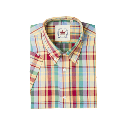 Relco Mens Multi Check Short Sleeved Limited Edition Button Down Shirts - immagine 4