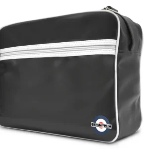 Lambretta Classic Retro Black/White Messenger/Flight Bag
