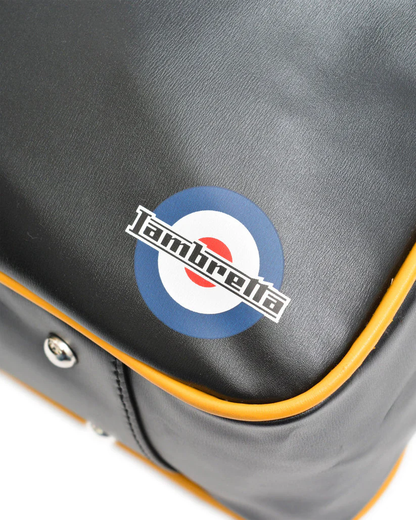 Lambretta Classic Retro Black Mustard Messenger/Flight Bag - immagine 4