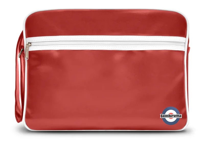 Lambretta Classic Retro Burgundy/White Messenger/Flight Bag - immagine 3