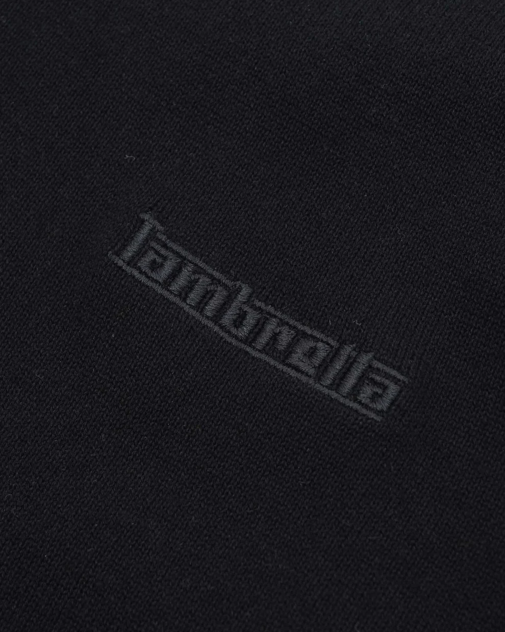 Lambretta Mens Black Valero Knitted Polo Shirt - immagine 5
