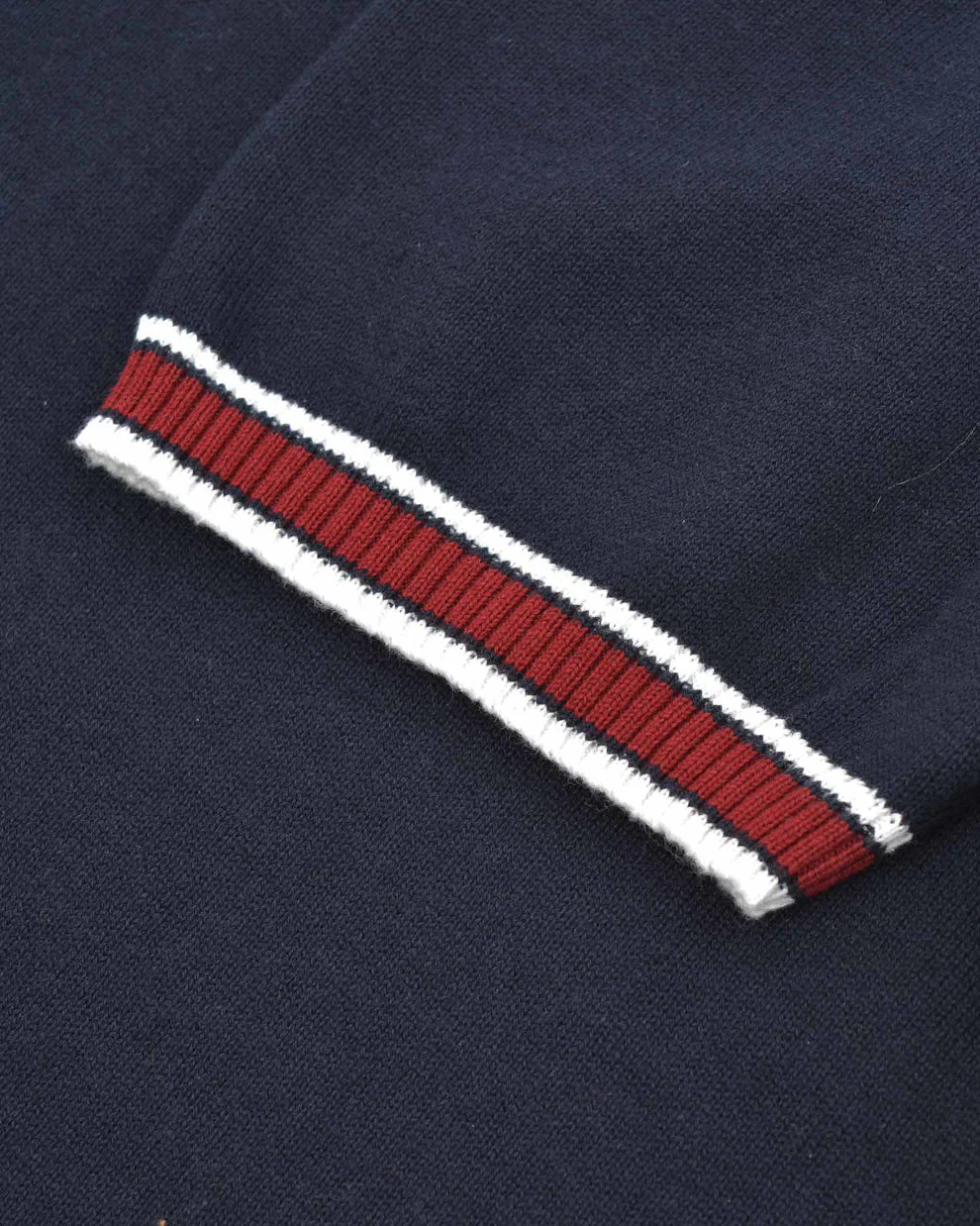 Lambretta Mens Navy Blue Valero Knitted Polo Shirt - immagine 4