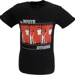 Mens Black Official The White Stripes Film Strip T Shirt