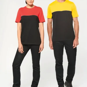 WK304 - T-shirt unisex bicolore ecosostenibile maniche corte