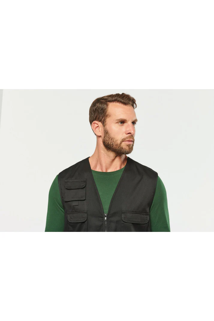 WK609 - Gilet unisex in policotone multitasche foderato - immagine 6