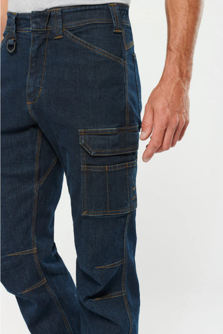 WK705 - Pantaloni Denim uomo multitasche - immagine 6