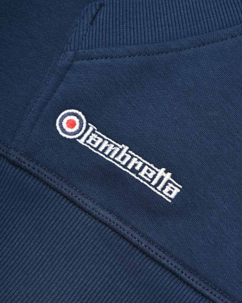 Lambretta Mens Navy Blue Target Logo Hooded Top - immagine 5