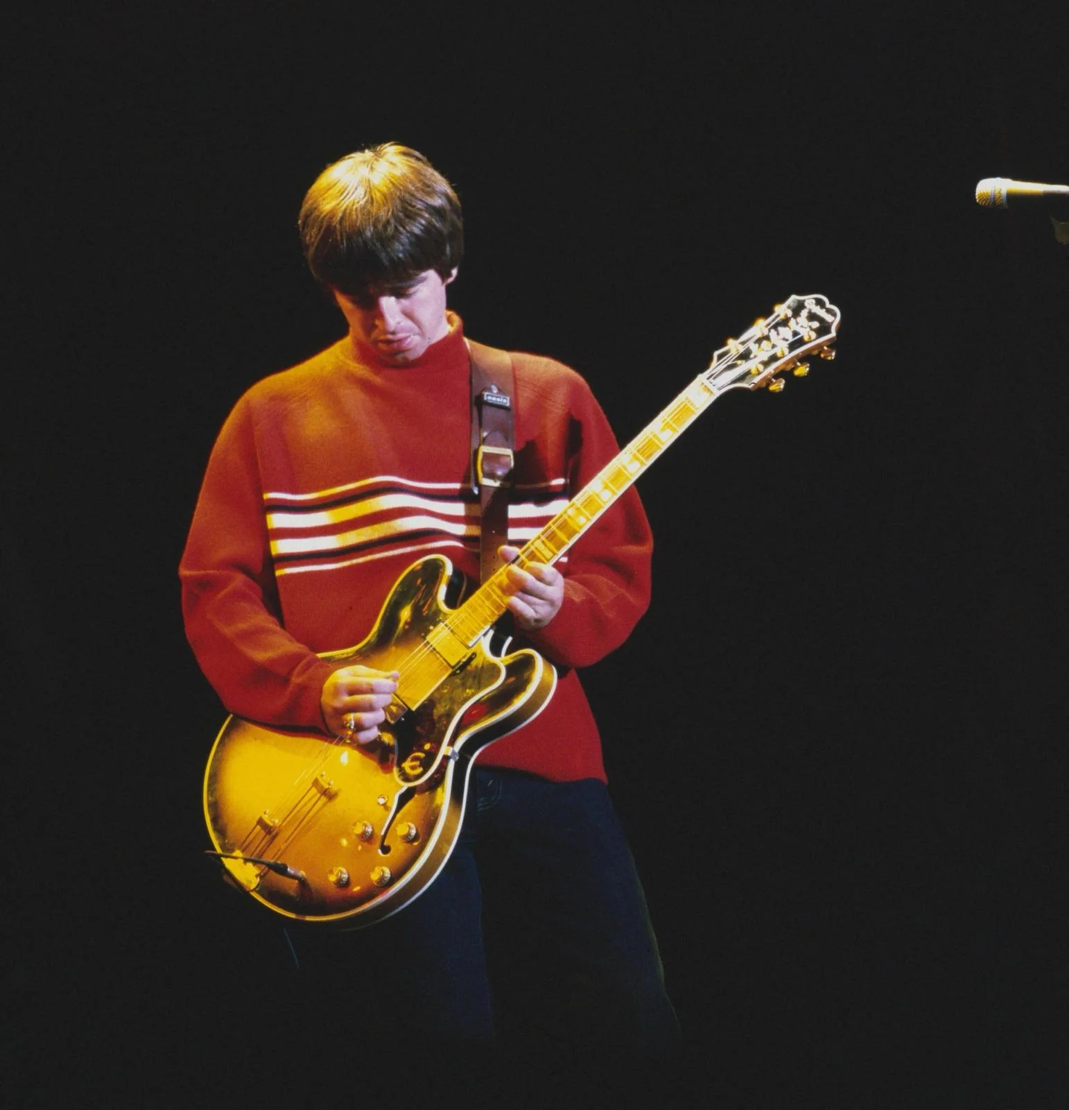 Ska & Soul Red 'Knebworth' Border stripe Turtle Neck Jumper - immagine 5