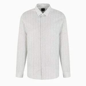 Camicia Logo Circle Allover Uomo