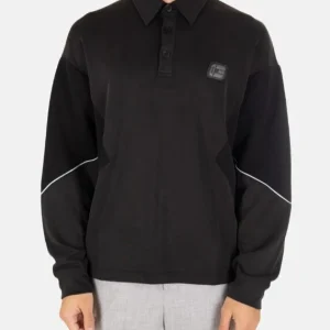 Polo Boxy Patch Manica Lunga Uomo