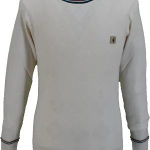 Gabicci Vintage Mens Cream Marlon Jumper