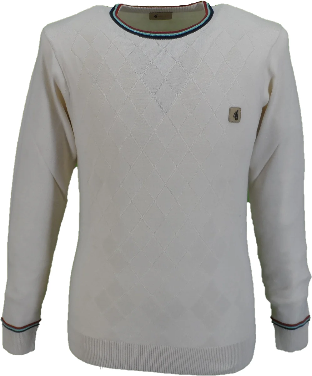 Gabicci Vintage Mens Cream Marlon Jumper