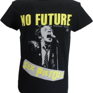 Mens Black Official Sex Pistols No Future T Shirt