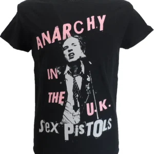 Mens Black Official Sex Pistols Johnny Pic T Shirt
