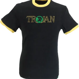Trojan Records Black Jamaican Classic Helmet Logo 100% Cotton T-Shirt