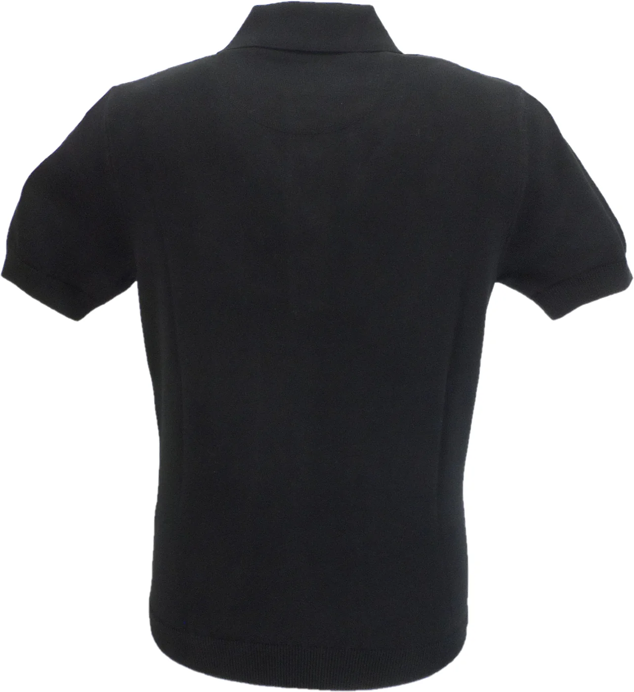 Trojan Mens Black Chequerboard Panel Polo Shirts - immagine 3