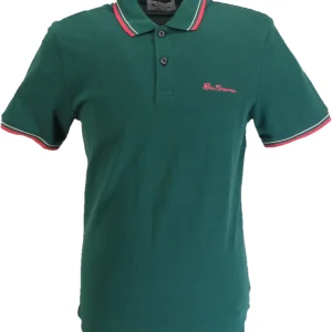 Ben Sherman Mens Dark Green Signature 100% Cotton Polo Shirt