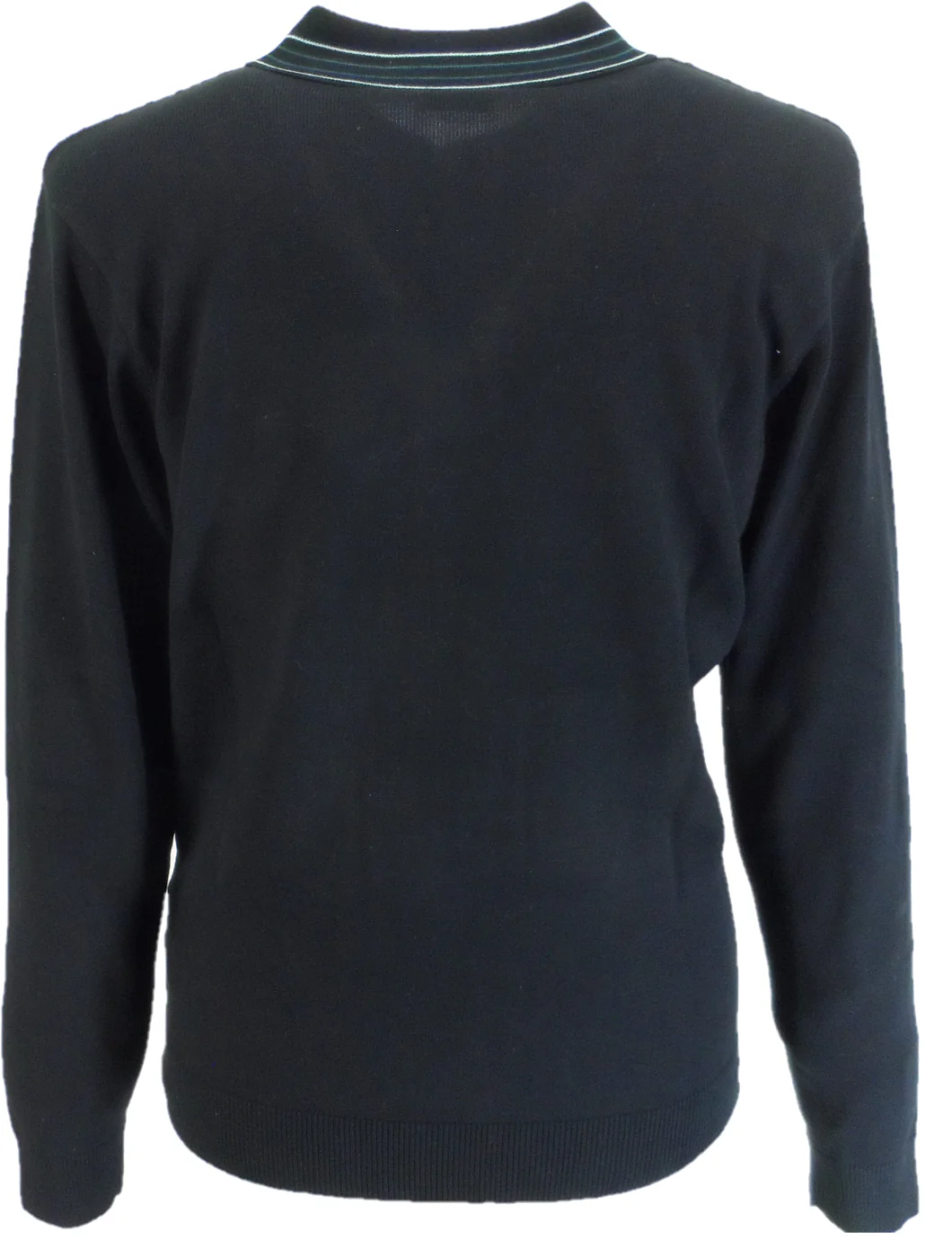 Gabicci Mens Black Milton Textured Retro Knitted Polo - immagine 3