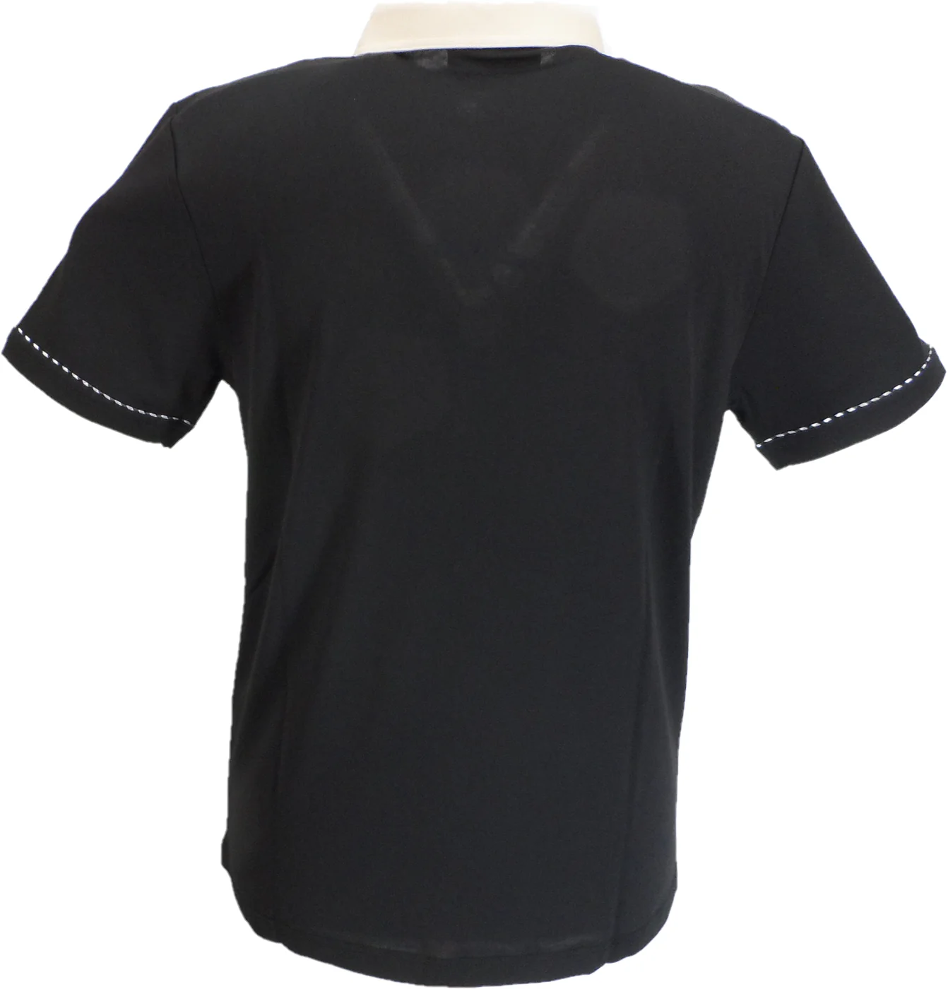 Gabicci Vintage Mens Archive Patrick Black 70s Mod Polo - immagine 3