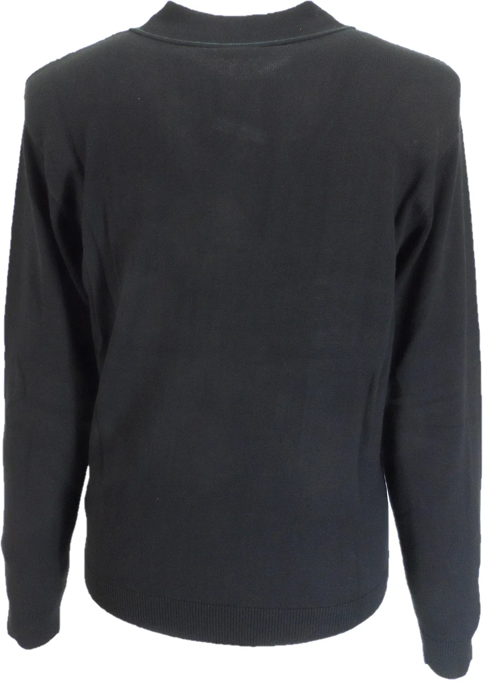 Gabicci Mens Hanson Black Textured Retro Knitted Polo - immagine 3