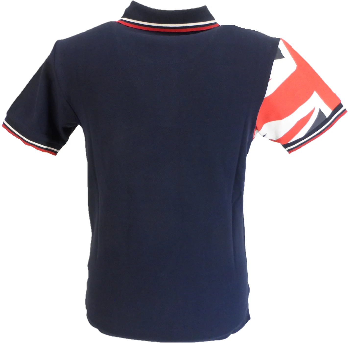 Trojan Mens Navy Flag Twin Tipped Polo Shirt - immagine 3