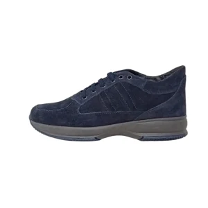 Italia Leone Sneaker blu camoscio 7002 uomo