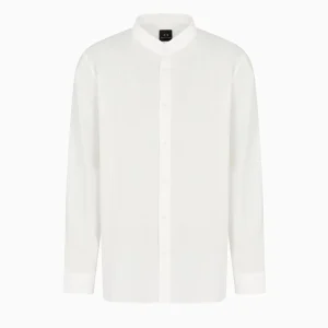 Camicia Collo Coreana Lavorata Uomo