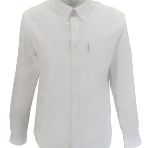 Ben Sherman White Long Sleeved Oxford Shirts