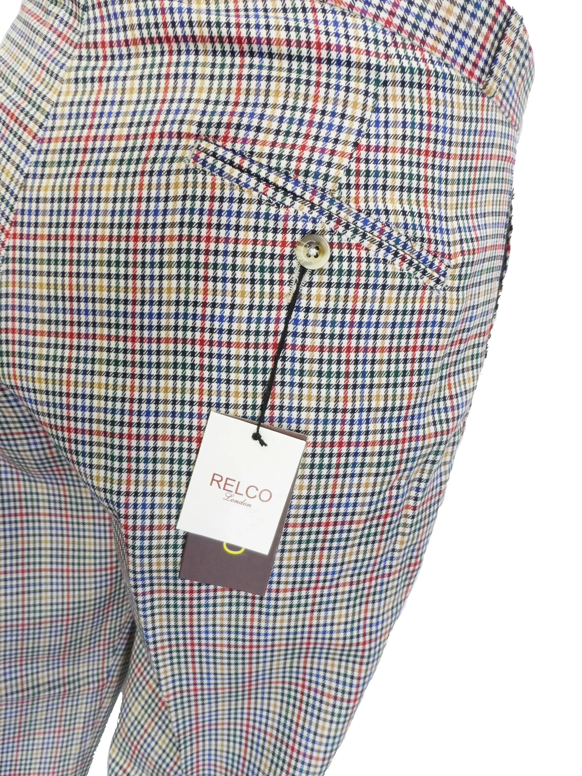 Relco Beige Tweed 60S 70S Retro Mod Vintage Sta Prest Trousers - immagine 4