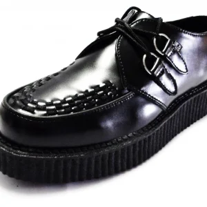 Classic Rockabilly Black Leather T.U.K. Creepers