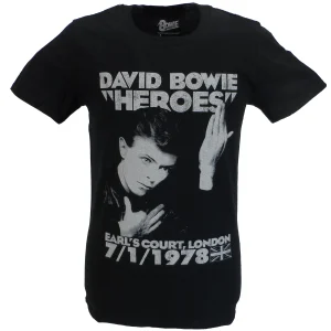 Mens Official Licensed David Bowie Heroes Live at Earls Court T Shirt
