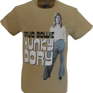 Mens Official Licensed Beige David Bowie Hunky Dory T Shirt