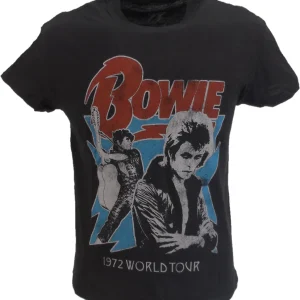 Mens Official Licensed David Bowie 1972 World Tour T Shirt
